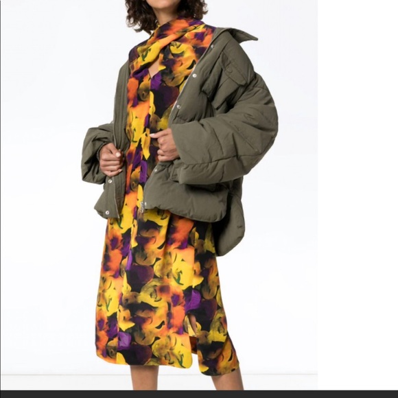 Ganni Floral Pattern Midi Dress - Picture 2 of 16